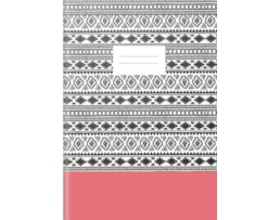 Caderno A4 Ancor Agraf. 48 fls./90g. Etnik Pink, Paut.
