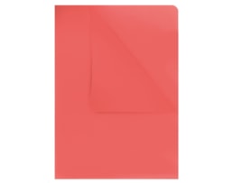 Classificador PP 0,18mm, A4, rígido, "L", Vermelho
