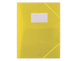 Capa PP Donau,  C/Elastico A4, (245X315), PP, amarelo