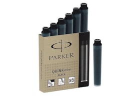 Recarga tinta Parker Cx.6 cartuchos Mini, Preto