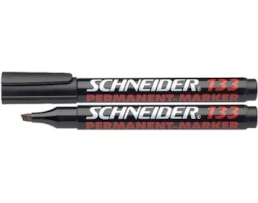 Marcador Schneider 133 Permanente Biselado Preto