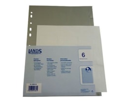 Separadores Lands, 85006,A4, PP, c/6P. Pestana Personalizave