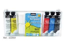 Guache Pebeo tubo 10 ml cx. c/ 5 cores