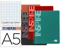 Caderno A5 Lider, Inspire, Esp. C.Dura, 160 Fls. Quad.