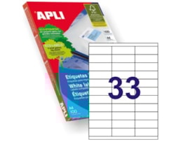 Etiquetas Apli A4, 70x25,4 Cx.100 Fls Ref.01270