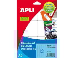 Etiquetas Apli A5 12X18 refª 1860 c/1650 etiq.