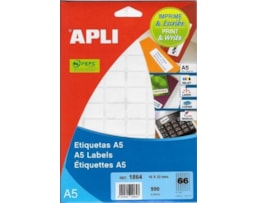 Etiquetas Apli A5 16X22 refª 1864 c/990 etiq.
