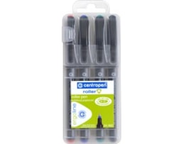 Marcador Centropen Roller, 0,6mm, Refª 4665M, Bl. 4 cores