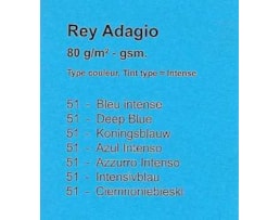 Papel Fotocopia Adagio A4 80g, Azul Intenso-51, 500 Fls