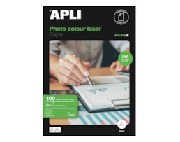 Papel Apli A4 Laser Glossy 2 faces 210 grs Ref. 11833 c/100