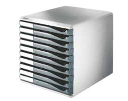Classificador Leitz 5281 10 Gavetas Cinza Escuro