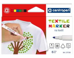 Marcador Centropen Ergo Textil ref.2739, c/6