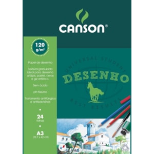 Caderno A3 Canson Cavalinho 24Fls 130grs.