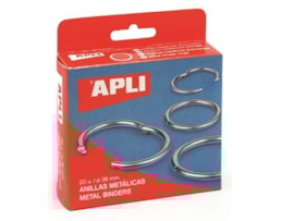 Argolas Metal Apli Nº 4 c/38mm Cx. c/20 Ref.454