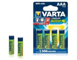 Pilhas Varta AAA 56703 Recarregáveis 800mAh Blister c/ 2