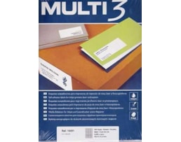 Etiquetas Multi3 Multiusos 52,5x21,2mm Cx.100fls A4 Ref10491