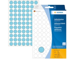 Etiquetas Herma Red.13mm Emb.c/32 fls Ref.2233 Azul Claro