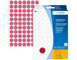 Etiquetas Herma Red.13mm Emb.c/32 fls Ref.2236 Enc.Fluoresc.