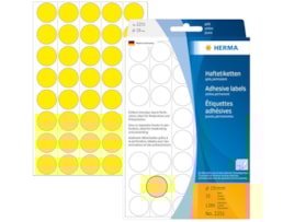 Etiquetas Herma Red.19mm Emb.c/32 fls Ref.2251 Amarelo