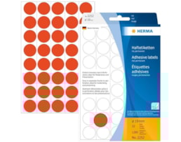 Etiquetas Herma Red.19mm Emb.c/32 fls Ref.2252 Encarnado