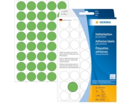 Etiquetas Herma Red.19mm Emb.c/32 fls Ref.2255 Verde Claro
