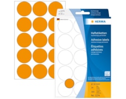 Etiquetas Herma Red.32mm Emb.c/32 fls Ref.2274 Laranja Fluor