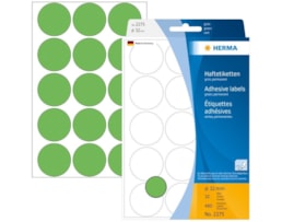 Etiquetas Herma Red.32mm Emb.c/32 fls Ref.2275 Verde Claro