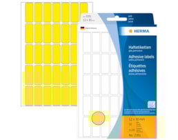 Etiquetas Herma Rect.12x30mm Emb.c/32 fls Ref.2351 Amarelo