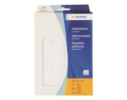 Etiquetas Herma Rect.19x27mm Emb.c/32 fls Ref.2390 Branco