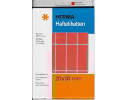 Etiquetas Herma Rect.20x50mm Emb.c/32 fls Ref.2412 Encarnado