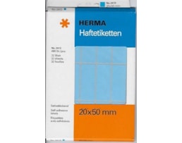 Etiquetas Herma Rect.20x50mm Emb.c/32 fls Ref.2413 Azul Cl.