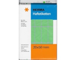 Etiquetas Herma Rect.20x50mm Emb.c/32 fls Ref.2415 Verde Cl.