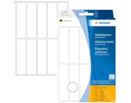 Etiquetas Herma Rect.20x75mm Emb.c/32 fls Ref.2420 Branco