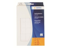 Etiquetas Herma Rect.24x24mm Emb.c/32 fls Ref.2460 Branco