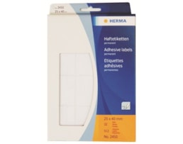Etiquetas Herma Rect.25x40mm Emb.c/32 fls Ref.2450 Branco