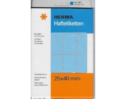Etiquetas Herma Rect.25x40mm Emb.c/32 fls Ref.2453 Azul Cl.