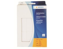 Etiquetas Herma Rect.34x53mm Emb.c/32 fls Ref.2470 Branco