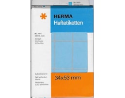 Etiquetas Herma Rect.34x53mm Emb.c/32 fls Ref.2473 Azul Cl.