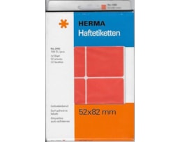 Etiquetas Herma Rect.52x82mm Emb.c/32 fls Ref.2492 Encarnado
