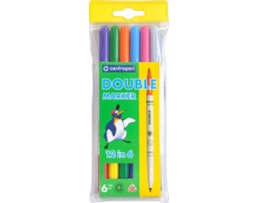 Marcador Centropen Ergo Duplo, ref.3640 ,6=12 cores