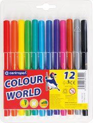 Marcador Centropen Color World, ref. 7550/12, 12 cores