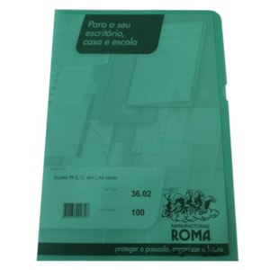 Dossier P.P. 0,12 Roma 36 em L, Verde