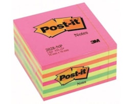 Blocos Post It 3M 76x76mm Cubo 2028-NP Rosa Néon