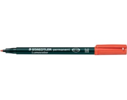 Marcador Staedtler Acetato Lumocolor 317 Médio Encarnado