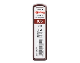 Minas Rotring 0,5mm Tubo c/ 12 minas, 2B