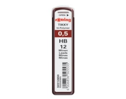 Minas Rotring 0,5mm Tubo c/ 12 minas, HB