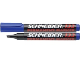 Marcador Schneider 133 Permanente Biselado Azul