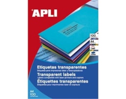 Etiquetas Apli A4, 70x37mm Transp. Cx.100 Fls Ref.11918