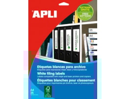 Etiquetas Apli 1233 190x61mm Branco Cxa. 25 Fls