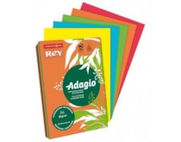 Papel Fotocopia Adagio A4 80g Sortido forte 5X100 Fls.
